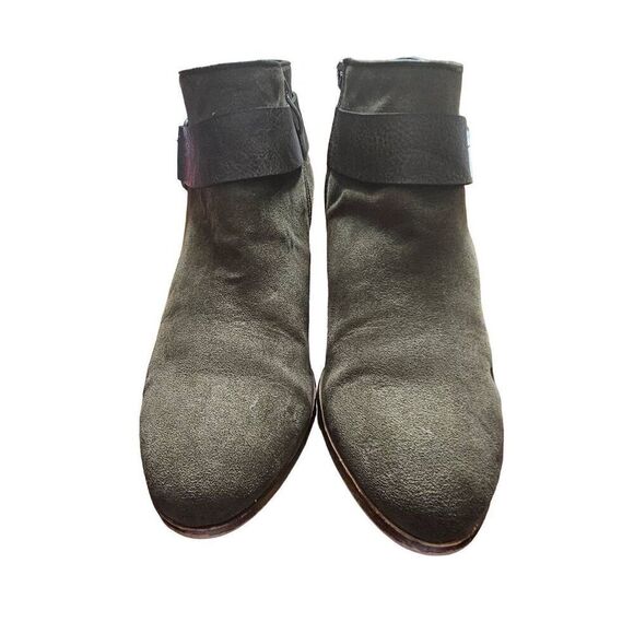 LimeLight Jessie Women Ankle Bootie Olive Green Size 7 Heel Block 2.5" EUC - Picture 1 of 10